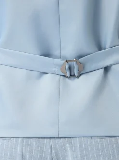 Blue Striped Suit Waistcoat