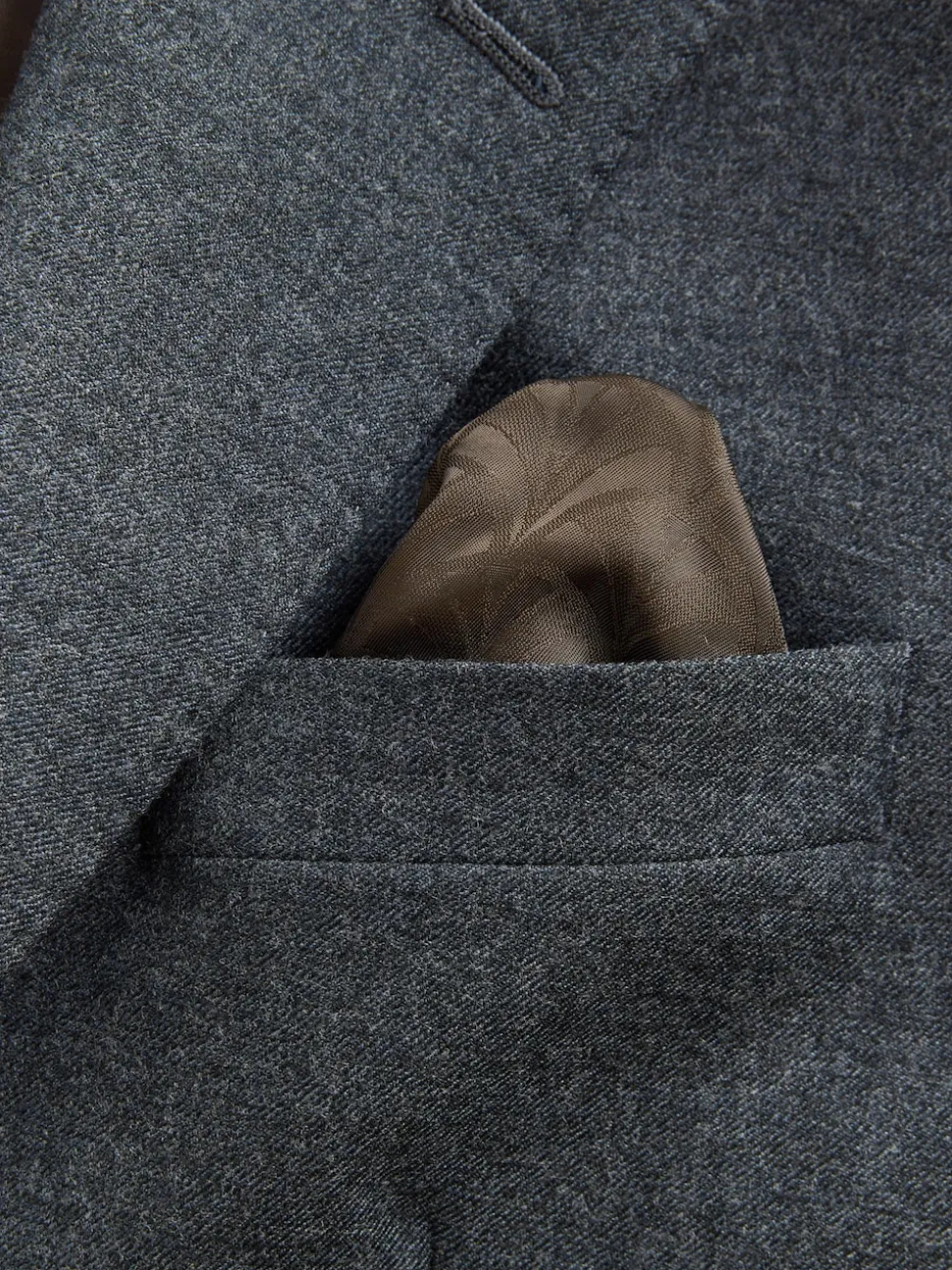 Blue Tailored Fit Merino Wool Blend Suit Jacket