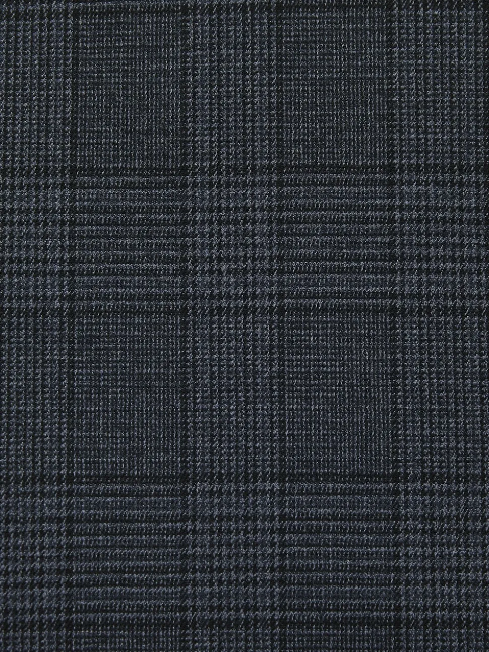 Blue Tailored Fit Trimmed Check Suit Jacket