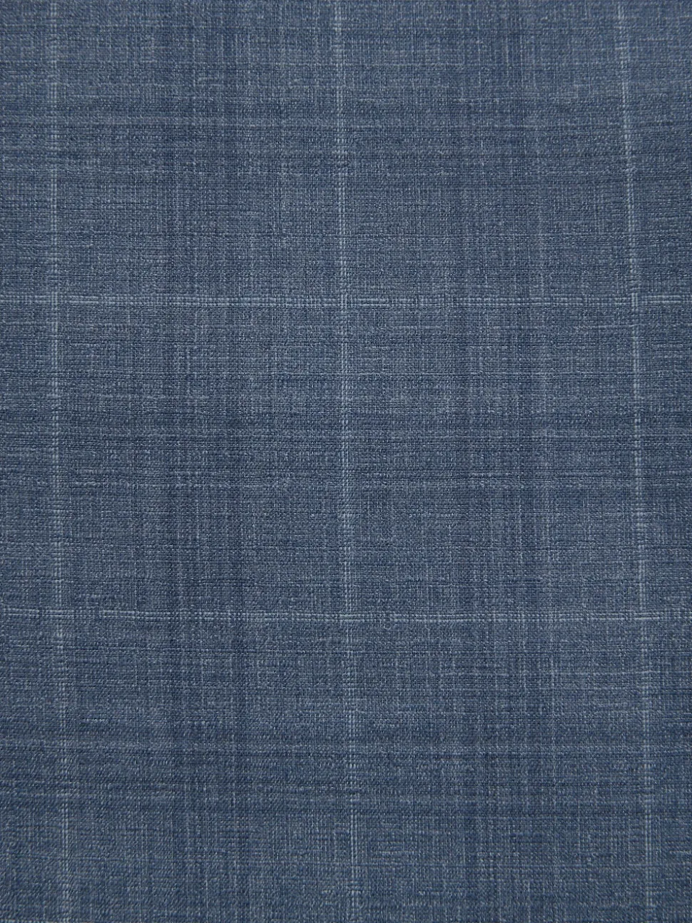 Blue Tailored Fit Wool Blend Check Jacket