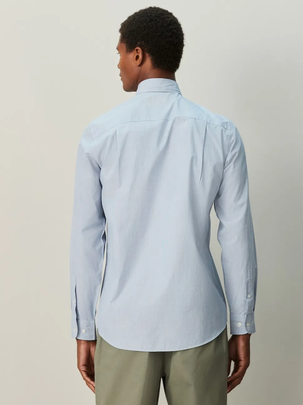 Blue Texture Regular Fit Cotton Rich Long Sleeve Formal Shirt