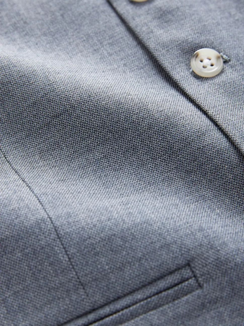 Blue Textured Suit Waistcoat