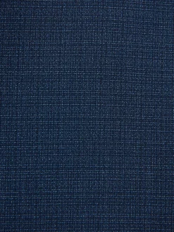 Blue Textured Wool Blend Suit Waistcoat