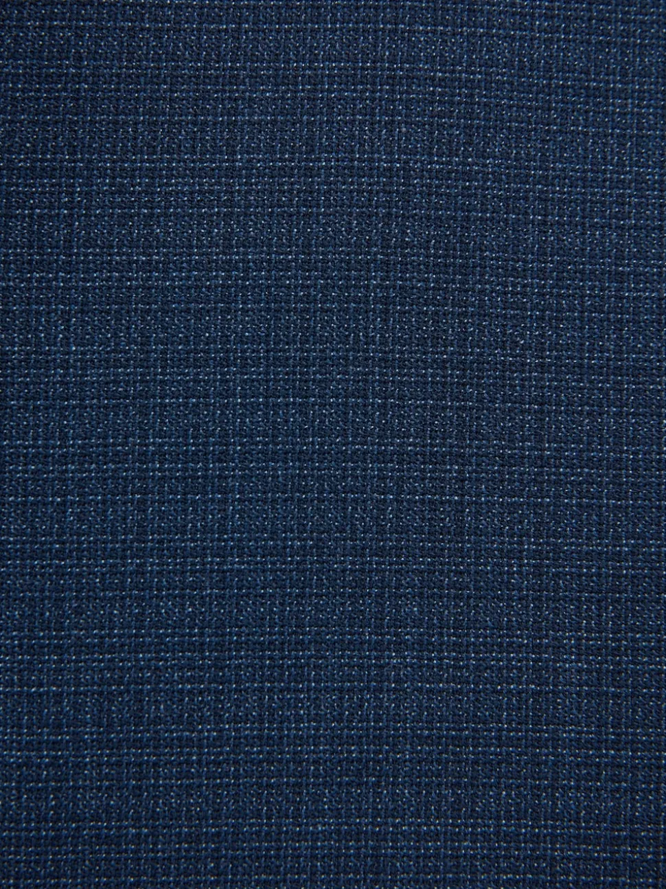 Blue Textured Wool Blend Suit Waistcoat
