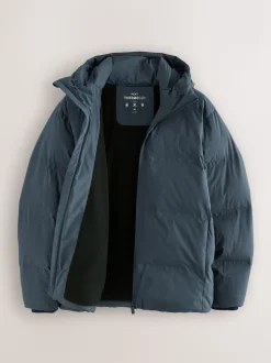 Blue ThermoGen Shower Resistant Puffer Jacket