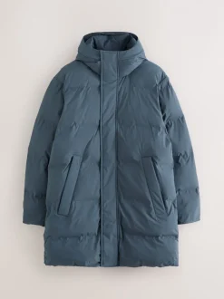 Blue ThermoGen Shower Resistant Puffer Jacket