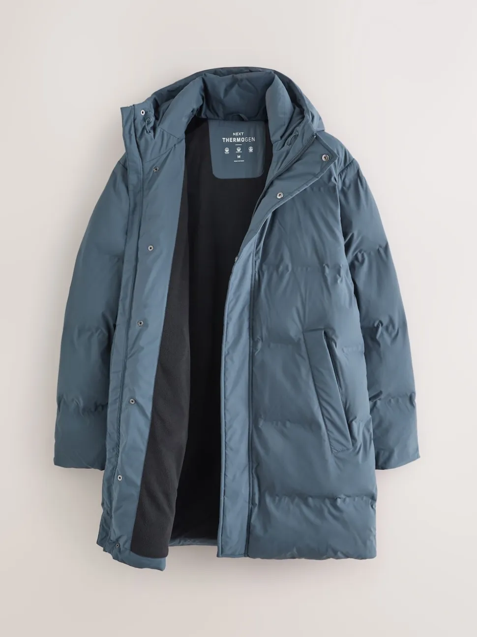 Blue ThermoGen Shower Resistant Puffer Jacket