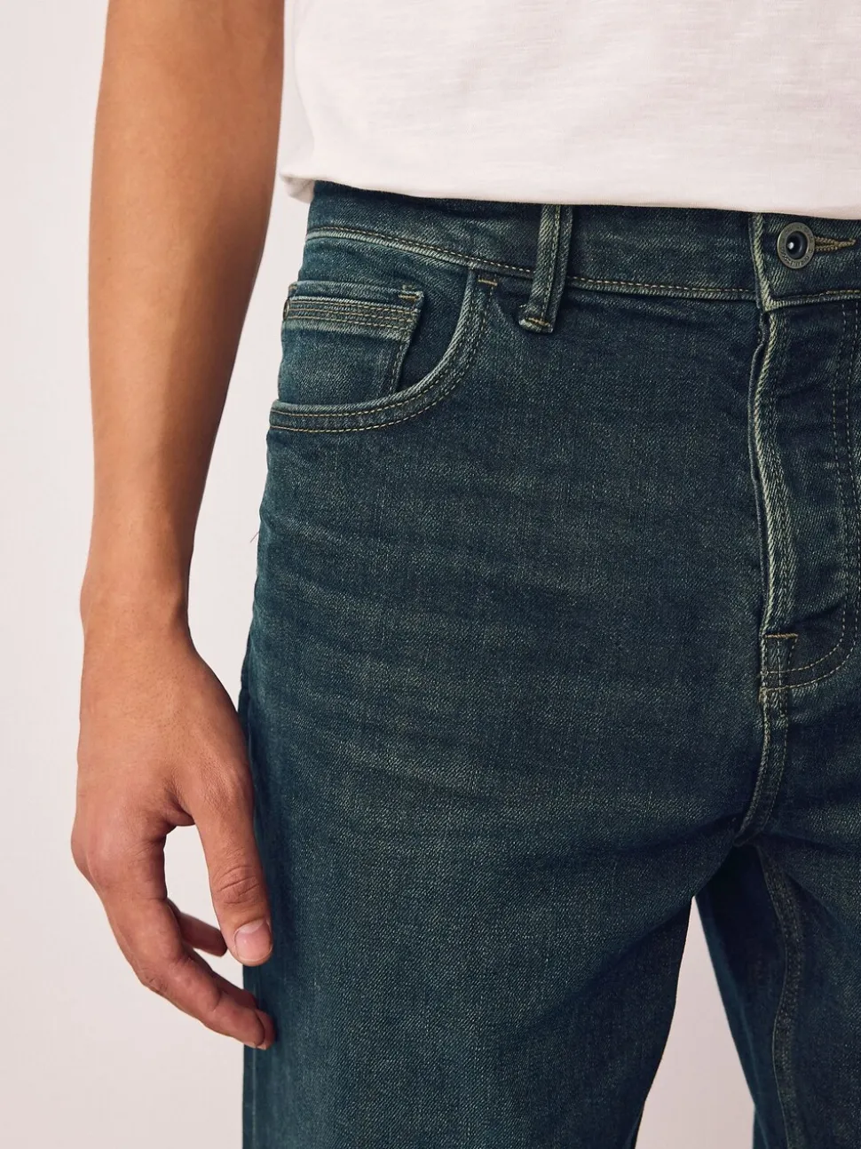 Blue Tint Slim Fit Authentic Stretch Denim Jeans