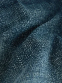 Blue Vintage Regular Tapered Fit Authentic Stretch Denim Jeans