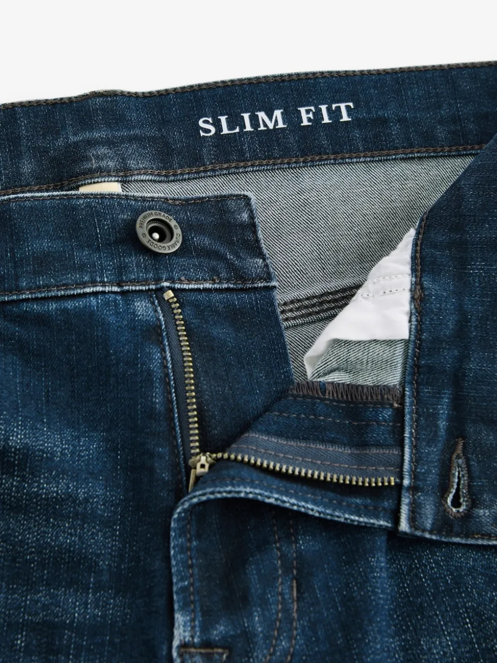 Blue Vintage Slim Fit Authentic Stretch Denim Jeans