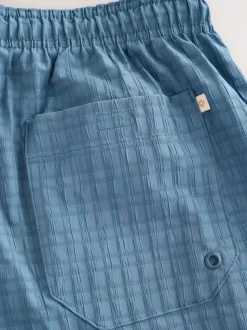 Blue Waffle Textured Swim Shorts