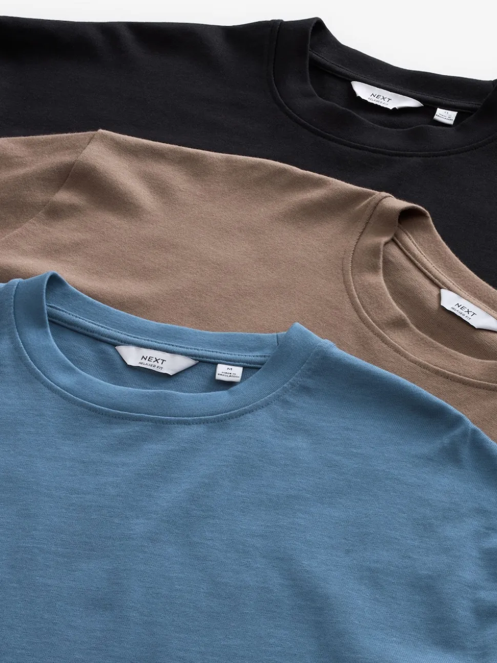 Blue/Black/Neutral Relaxed Fit Heavyweight T-Shirts 3 Pack