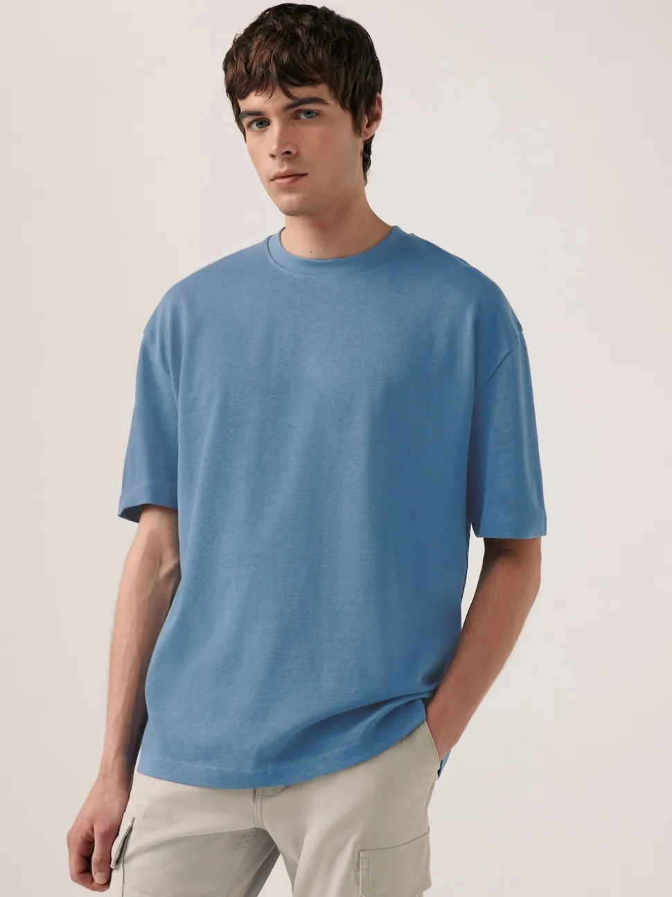 Blue/Black/Neutral Relaxed Fit Heavyweight T-Shirts 3 Pack