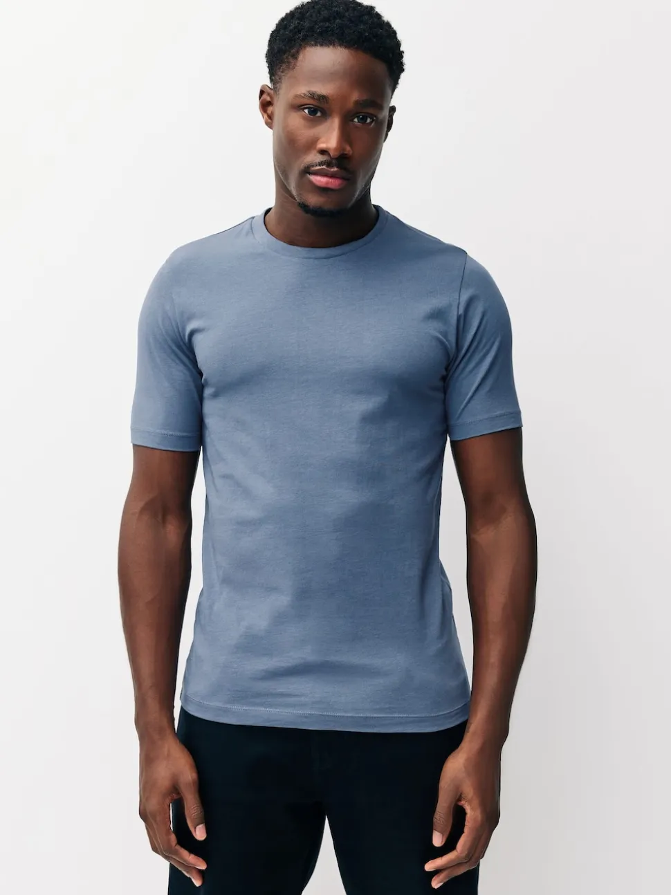 Blue/Ecru White/Green Muscle Fit Essential T-Shirts 3 Pack