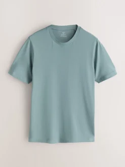 Blue/Ecru White/Green Muscle Fit Essential T-Shirts 3 Pack