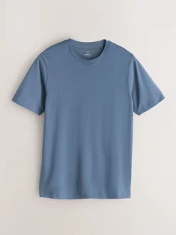 Blue/Ecru White/Green Muscle Fit Essential T-Shirts 3 Pack