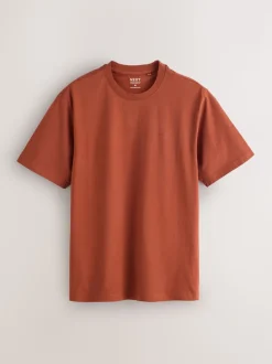 Blue/Green/Grey/Orange/White/Brown Regular Fit Essential Cotton T-Shirts 6 Pack