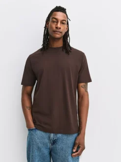 Blue/Green/Grey/Orange/White/Brown Regular Fit Essential Cotton T-Shirts 6 Pack
