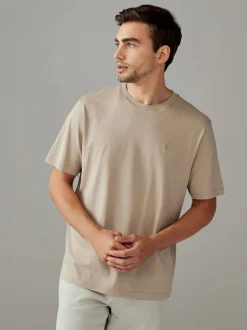 Blue/Green/Neutral/Brown Regular Fit T-Shirts 4 Pack