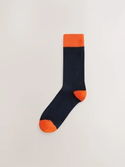 Blue/Green/Orange Spot 7 Pack Cotton Rich Socks
