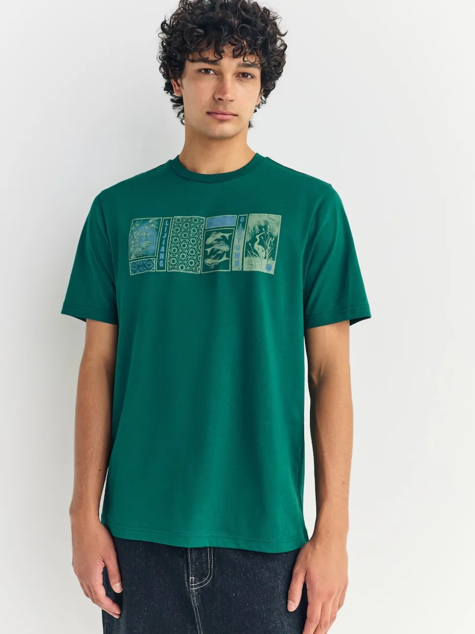 Blue/Green/Pink Regular Fit Graphic Print T-Shirts 3 Pack