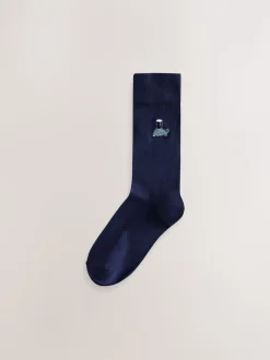 Blue/Green/Red Guinness License Embroidered Socks 4 Pack