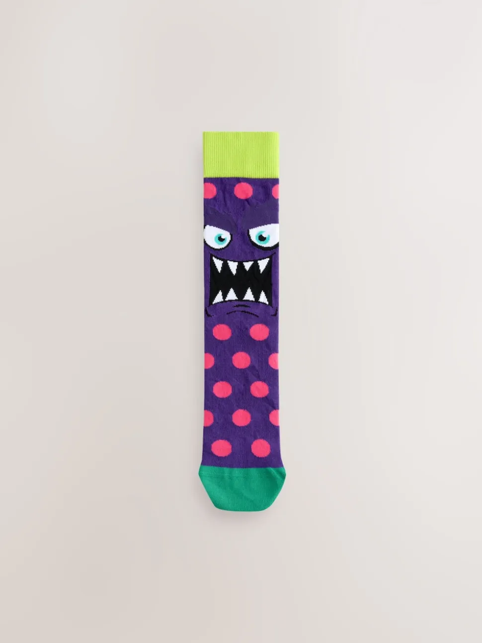 Blue/Green/Red Monster Pattern Socks 5 Pack
