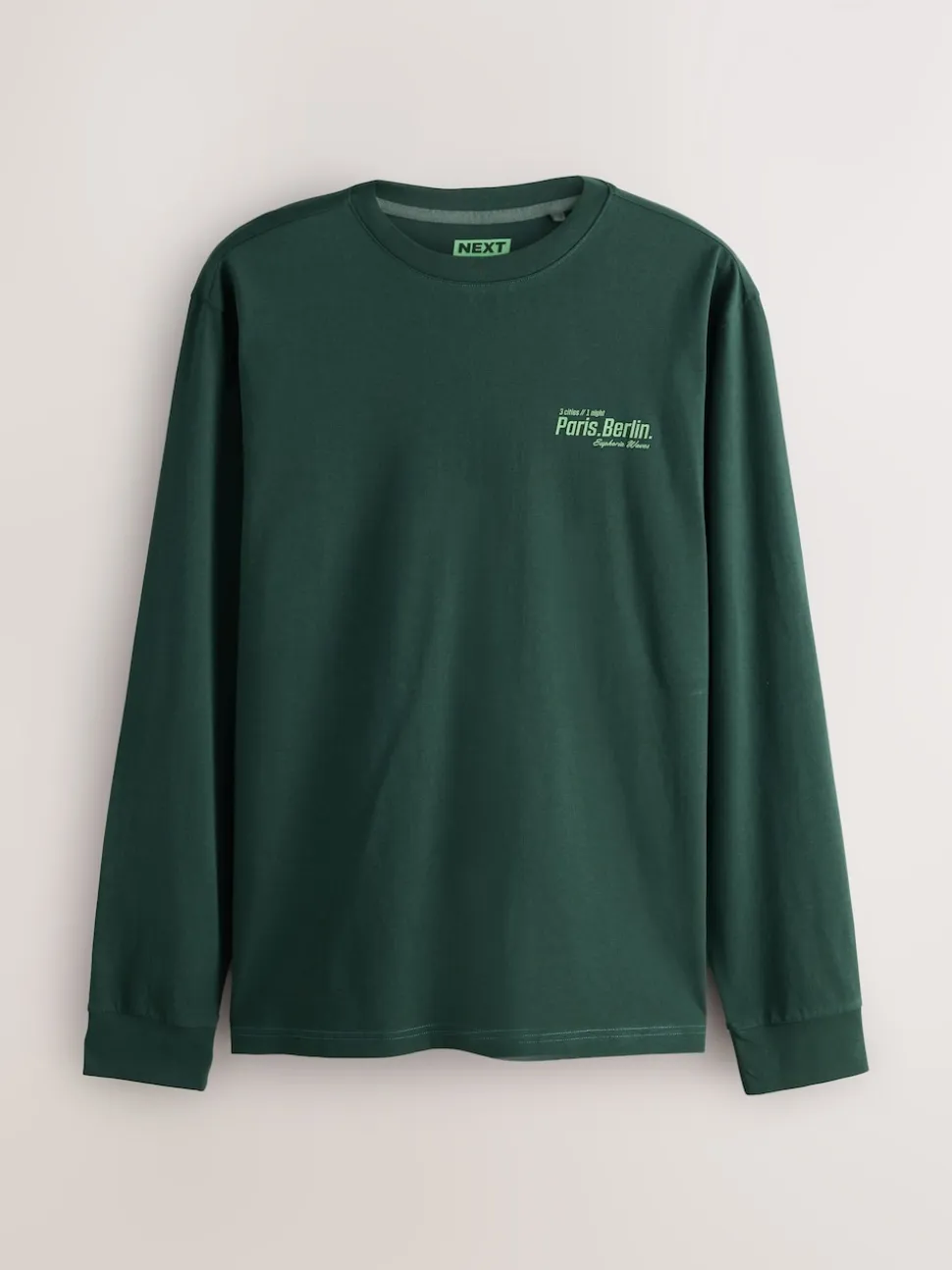 Blue/Green/Stone Relaxed Fit Long Sleeve Graphic Multipack T-Shirt