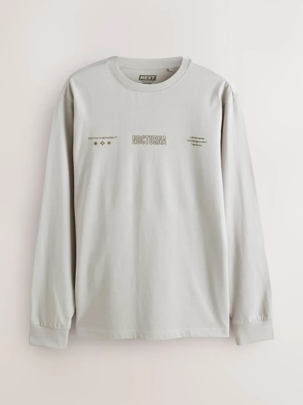 Blue/Green/Stone Relaxed Fit Long Sleeve Graphic Multipack T-Shirt
