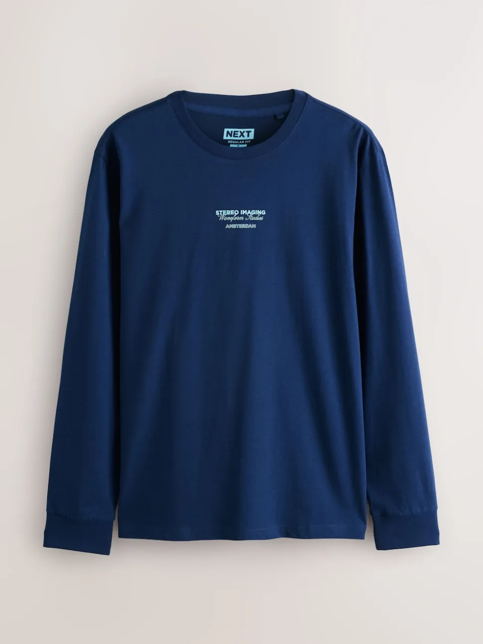 Blue/Green/Stone Relaxed Fit Long Sleeve Graphic Multipack T-Shirt