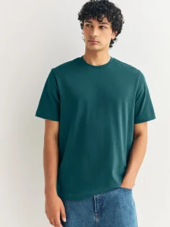 Blue/Green/Yellow Regular Fit Heavyweight T-Shirts 3 Pack