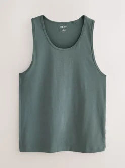 Blue/Grey 100% Cotton Layering Vests 5 Pack