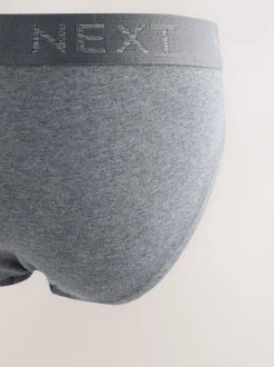 Blue/Grey 5 Pack Cotton Rich Briefs