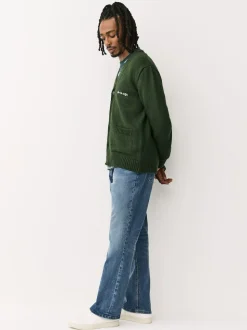 Blue/Grey Bootcut Classic Stretch Jeans