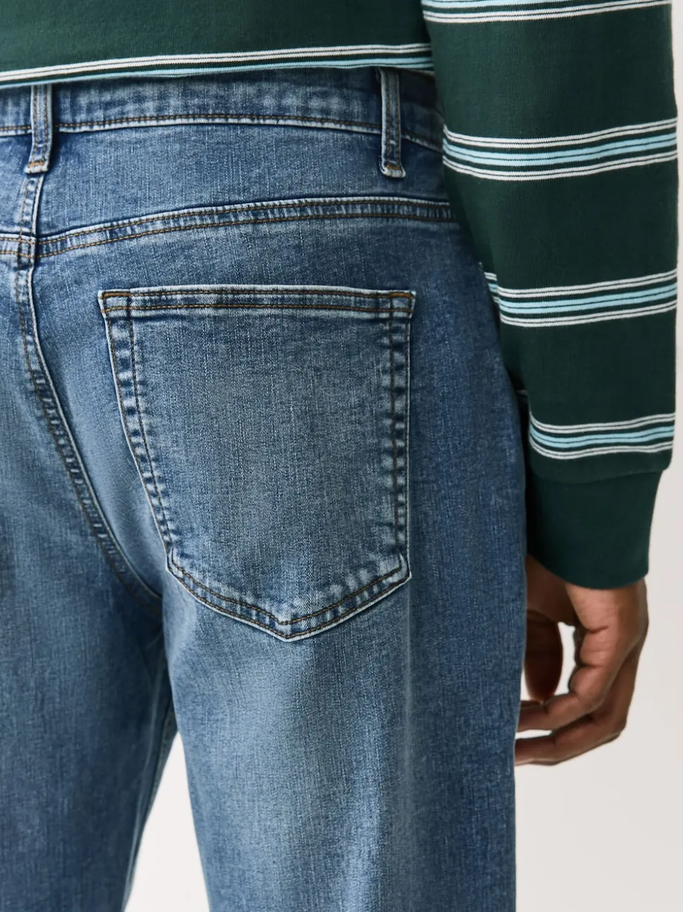 Blue/Grey Bootcut Classic Stretch Jeans