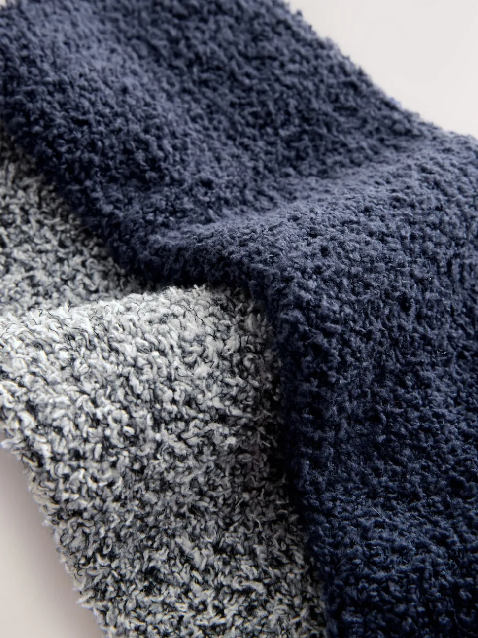 Blue/Grey Fluffy Socks 2 Pack
