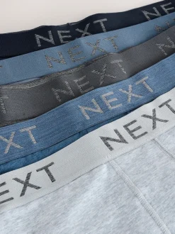 Blue/Grey Hipster Boxers 5 Pack
