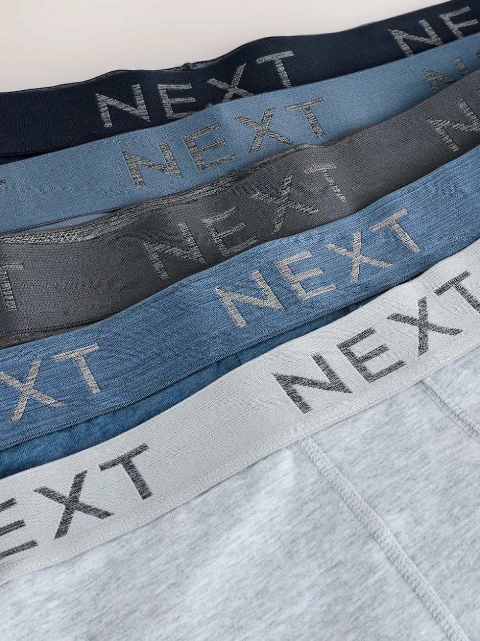 Blue/Grey Hipster Boxers 5 Pack