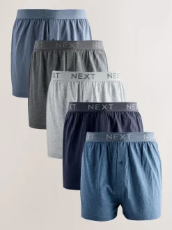 Blue/Grey Loose Boxers 5 Pack