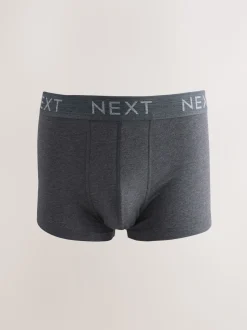Blue/Grey Marl 10 pack Cotton Rich Blend Hipsters Boxers