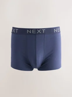 Blue/Grey Marl 10 pack Cotton Rich Blend Hipsters Boxers