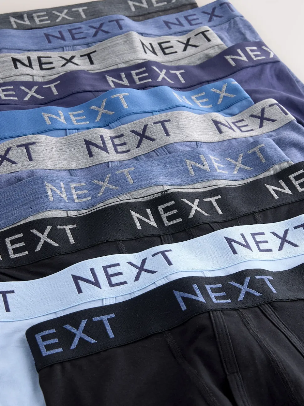 Blue/Grey Marl A-Front Boxers 10 Pack