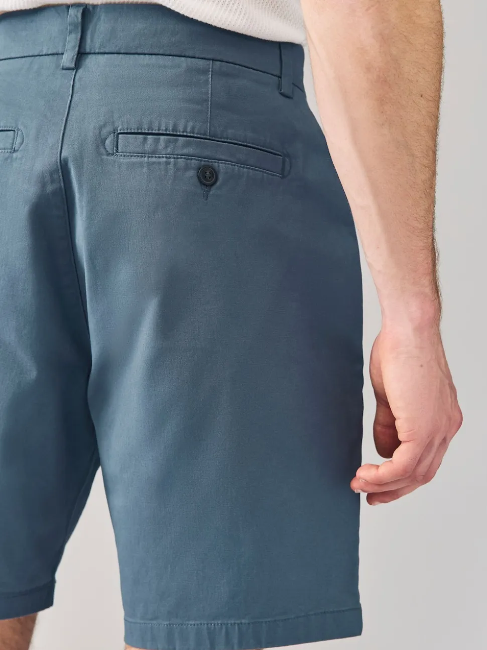 Blue/Grey Straight Fit Stretch Chino Shorts 2 Pack