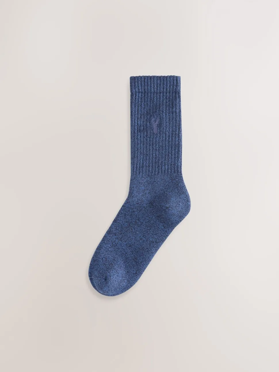 Blue/Grey Twisted Stag Embroidered Heavyweight Socks 10 Pack