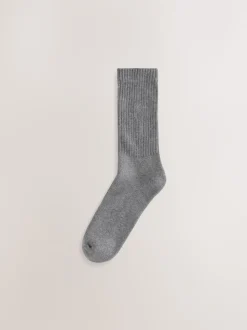 Blue/Grey Twisted Stag Embroidered Heavyweight Socks 10 Pack