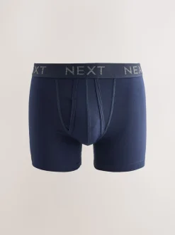 Blue/Grey/Black 5 Pack A-Front Cotton Rich Boxers