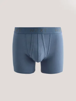 Blue/Grey/Black 5 Pack A-Front Cotton Rich Boxers