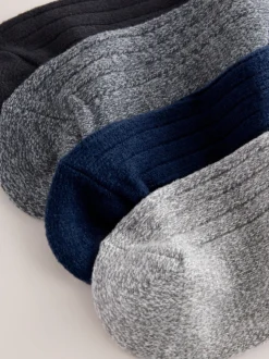 Blue/Grey/Black Supersoft Cosy Socks 4 Pack