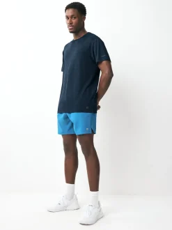 Blue/Navy Short Sleeve Tee Active Gym Training Top