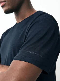 Blue/Navy Short Sleeve Tee Active Gym Training Top